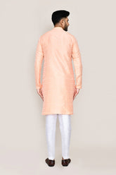Peach Kurta with Straight Fit Pant